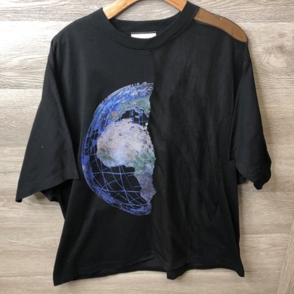 Taakk Large BLK Earth Mesh Layered Oversized Shirt - Picture 1 of 5